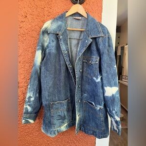 Bill Blass Women’s Hand Bleached Jean Jacket, Unsized